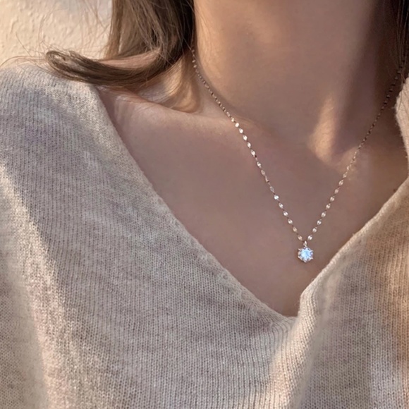 Sterling Silver Gold Gucci Chain with Cubic Zirconia Charm - Picture 4 of 7